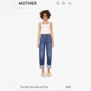 Mother Denim Half-Pipe Ankle Cuffed Fray (NWT) Size 26
